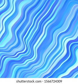 Light BLUE vector texture with wry lines. Brand new colorful illustration with bent lines. Best design for your posters, banners.