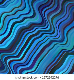 Light BLUE vector texture with wry lines. Colorful illustration, which consists of curves. Design for your business promotion.