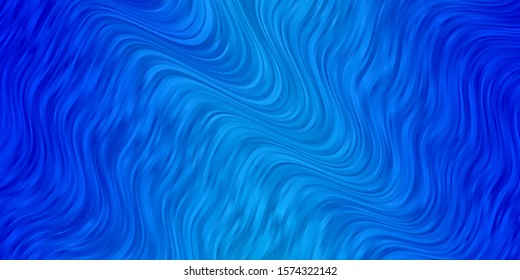 Light BLUE vector texture with wry lines. Colorful abstract illustration with gradient curves. Pattern for websites, landing pages.