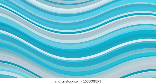 Light BLUE vector texture with wry lines. Colorful abstract illustration with gradient curves. Best design for your posters, banners.