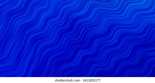 Light BLUE vector texture with wry lines. Gradient illustration in simple style with bows. Template for cellphones.