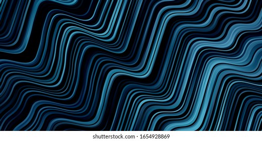 Light BLUE vector texture with wry lines. Abstract illustration with gradient bows. Design for your business promotion.