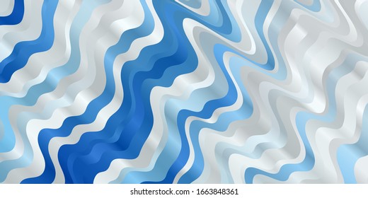 Light BLUE vector texture with wry lines. Brand new colorful illustration with bent lines. Pattern for websites, landing pages.
