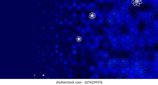 Light BLUE vector texture with wry lines. Colorful illustration with curved lines. Best design for your ad, poster, banner.