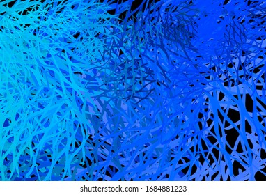 Light BLUE vector texture with wry lines. Glitter abstract illustration with wry lines. Pattern for your business design.