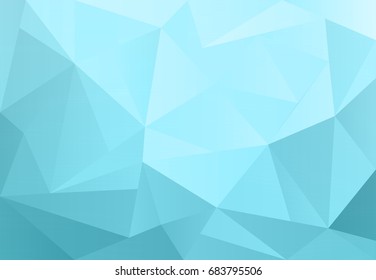 Light blue vector triangle background design. Geometric background in Origami style with gradient. Vector illustration