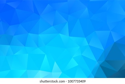 Light BLUE vector triangle mosaic pattern. Shining colored illustration in a brand-new style. The polygonal design can be used for your web site.