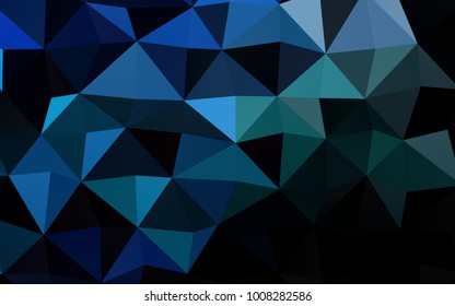 Light BLUE vector triangle mosaic pattern. Modern geometrical abstract illustration with gradient. The template can be used as a background for cell phones.
