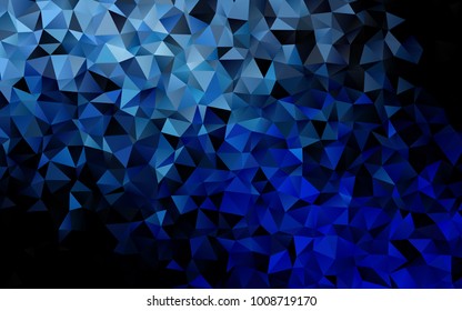 Light BLUE vector triangle mosaic background. An elegant bright illustration with gradient. The template can be used as a background for cell phones.