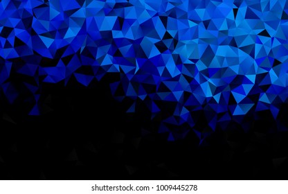Light BLUE vector triangle mosaic pattern. Shining illustration, which consist of triangles. A completely new design for your business.