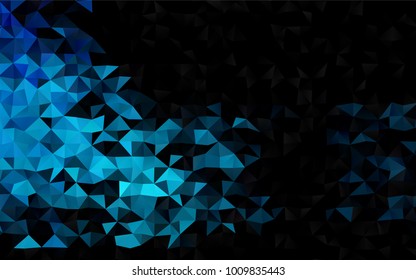 Light BLUE vector triangle mosaic template. Colorful illustration in abstract style with gradient. A completely new design for your business.