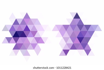 Light BLUE vector triangle mosaic pattern.