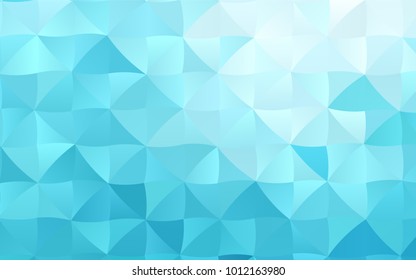 Light BLUE vector triangle mosaic background. A completely new color illustration in a vague style. The elegant pattern can be used as part of a brand book.