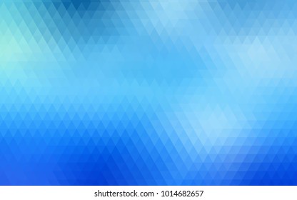 Light BLUE vector triangle mosaic pattern. Colorful abstract illustration with gradient. The polygonal design can be used for your web site.