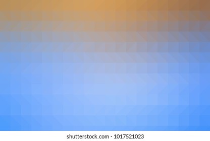 Light BLUE vector triangle mosaic background. Modern geometrical abstract illustration with gradient. The textured pattern can be used for background.