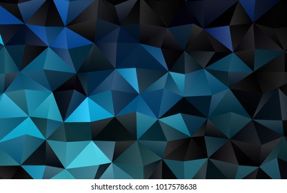 Light BLUE vector triangle mosaic pattern. A sample with polygonal shapes. The template can be used as a background for cell phones.
