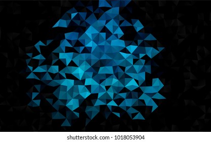 Light BLUE vector triangle mosaic template. Creative geometric illustration in Origami style with gradient. A new texture for your design.