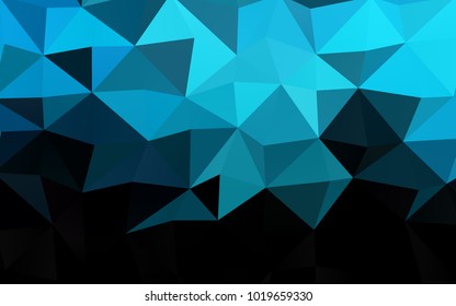 Light BLUE vector triangle mosaic background. Colorful abstract illustration with gradient. The template can be used as a background for cell phones.