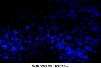 Light BLUE vector triangle mosaic template. An elegant bright illustration with gradient. The best triangular design for your business.
