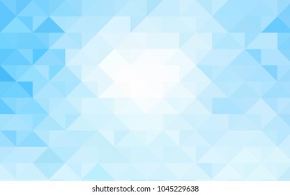 Light BLUE vector triangle mosaic template. A sample with polygonal shapes. Triangular pattern for your business design.