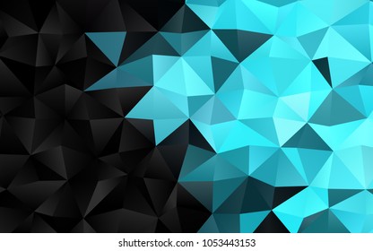 Light BLUE vector triangle mosaic template. A vague abstract illustration with gradient. The elegant pattern can be used as part of a brand book.