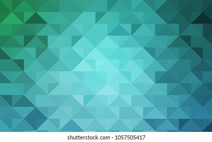 Light BLUE vector triangle mosaic background. Shining illustration, which consist of triangles. A completely new template for your business design.