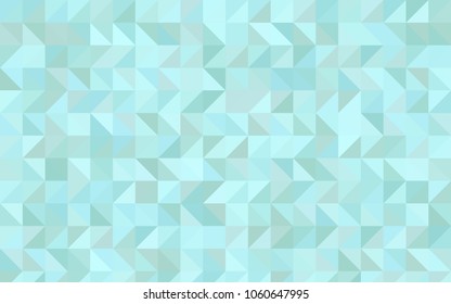 Light BLUE vector triangle mosaic template. Colorful abstract illustration with gradient. Triangular pattern for your business design.