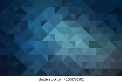 Light BLUE vector triangle mosaic background. A completely new color illustration in a vague style. A completely new template for your business design.
