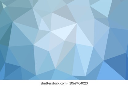 Light BLUE vector triangle mosaic cover. Shining polygonal illustration, which consist of triangles. A new texture for your design.