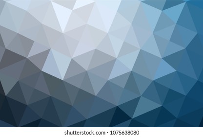 Light BLUE vector triangle mosaic texture. Glitter abstract illustration with an elegant design. The template for cell phone's backgrounds.