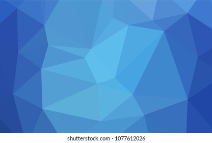 Light BLUE vector triangle mosaic template. Colorful abstract illustration with gradient. The template for cell phone's backgrounds.