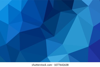 Light BLUE vector triangle mosaic template. Creative geometric illustration in Origami style with gradient. Textured pattern can be used for background.