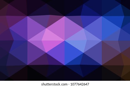 Light BLUE vector triangle mosaic cover. Shining colored illustration in a new style. The best triangular design for your business.