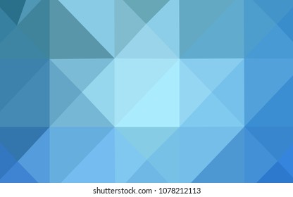 Light BLUE vector triangle mosaic texture. Elegant bright polygonal illustration with gradient. A new texture for your design.