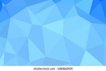 Light BLUE vector triangle mosaic template. A completely new color illustration in a polygonal style. Polygonal design for your web site.