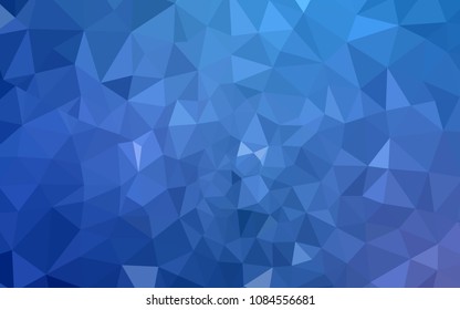 Light BLUE vector triangle mosaic texture. Polygonal abstract illustration with gradient. Completely new template for your banner.