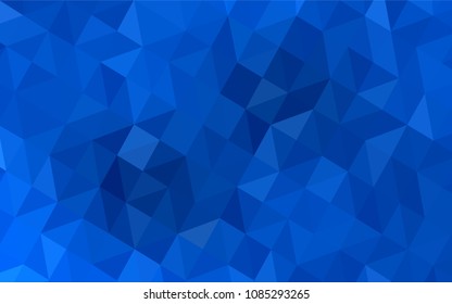 Light BLUE vector triangle mosaic cover. A sample with polygonal shapes. Textured pattern for your backgrounds.