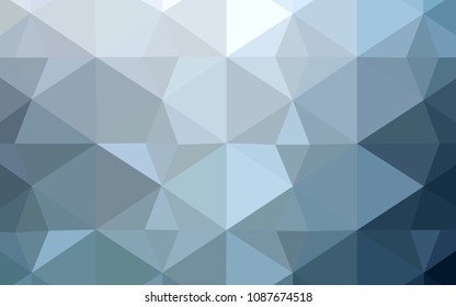Light BLUE vector triangle mosaic template. Colorful illustration in abstract style with triangles. Brand new design for your business.