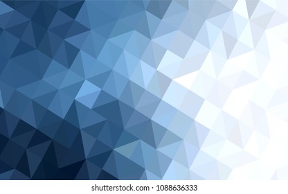 Light BLUE vector triangle mosaic texture. Triangular geometric sample with gradient.  A new texture for your web site.