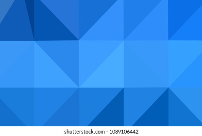 Light BLUE vector triangle mosaic cover. Shining polygonal illustration, which consist of triangles. The template for cell phone's backgrounds.