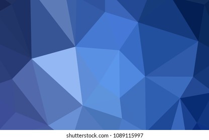 Light BLUE vector triangle mosaic texture. Triangular geometric sample with gradient.  Brand new style for your business design.