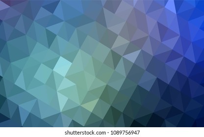 Light BLUE vector triangle mosaic texture. Colorful abstract illustration with triangles. A completely new design for your leaflet.