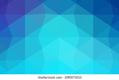 Light BLUE vector triangle mosaic texture. Glitter abstract illustration with an elegant design. The template for cell phone's backgrounds.