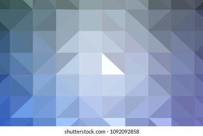 Light BLUE vector triangle mosaic template. Colorful abstract illustration with triangles. Brand new style for your business design.