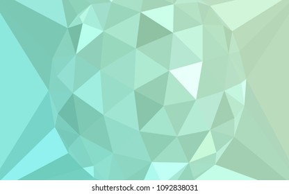Light BLUE vector triangle mosaic template with a diamond. Abstract illustration with an elegant triangles. Triangular pattern for your design.