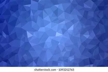 Light BLUE vector triangle mosaic template. Colorful illustration in polygonal style with gradient. A new texture for your web site.