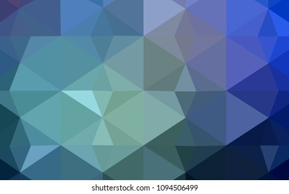 Light BLUE vector triangle mosaic template. Elegant bright polygonal illustration with gradient. A completely new design for your leaflet.