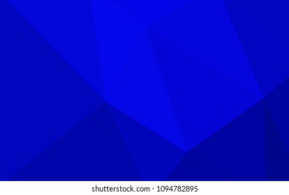 Light BLUE vector triangle mosaic cover. Creative illustration in halftone style with triangles. Textured pattern for your backgrounds.