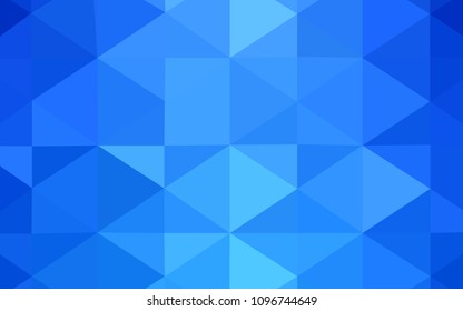 Light BLUE vector triangle mosaic cover. Polygonal abstract illustration with gradient. That new template can be used for your brand book.