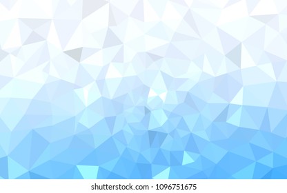 Light BLUE vector triangle mosaic template. A sample with polygonal shapes. A completely new design for your leaflet.